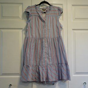 Lilla P Sleeveless Blue, Red, & White Stripe Dress